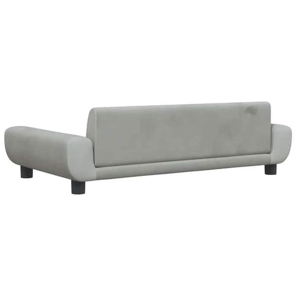 Maison Exclusive - Ljusgrå hundsäng 100x54x33 cm sammet ljusgrått
