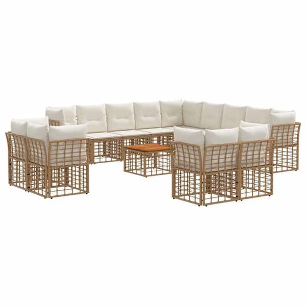 Maison Exclusive - Utomhus soffgrupp 14 delar 13 platser