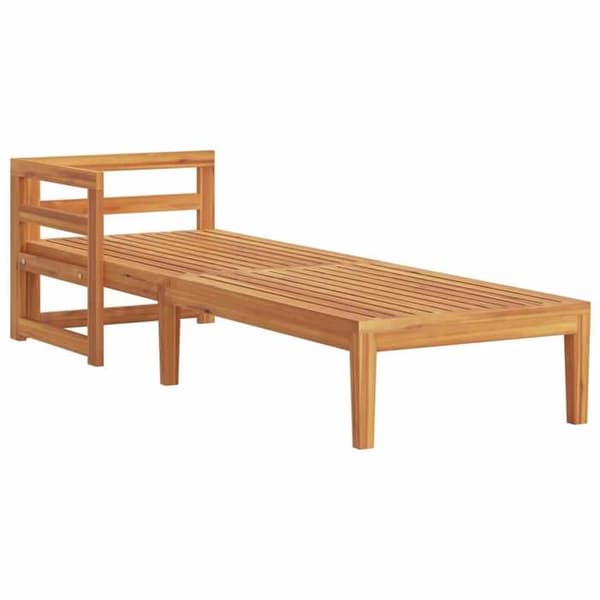 Maison Exclusive - Sengekrog med 1 armlæn Hvid creme Solid akacietræ Vit grädde