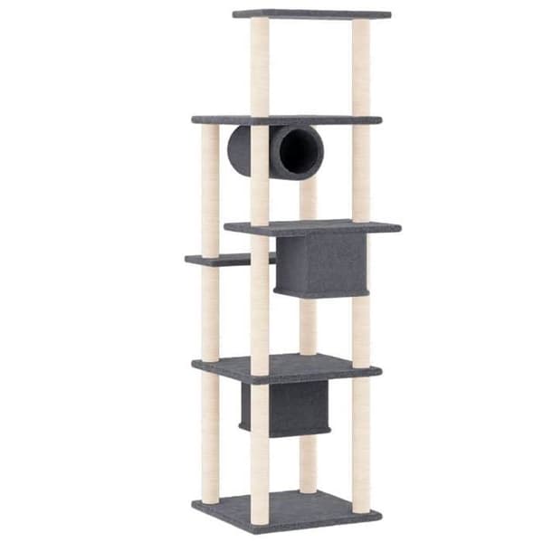Maison Exclusive - Katte træ med sisal kløer Mørkegrå 169 cm Mörkgrå