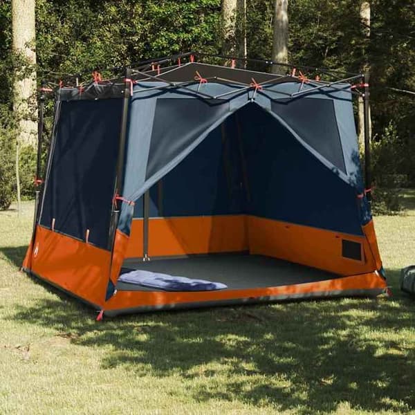 Maison Exclusive - Indertelt til 6 personer Grå og orange taffeta