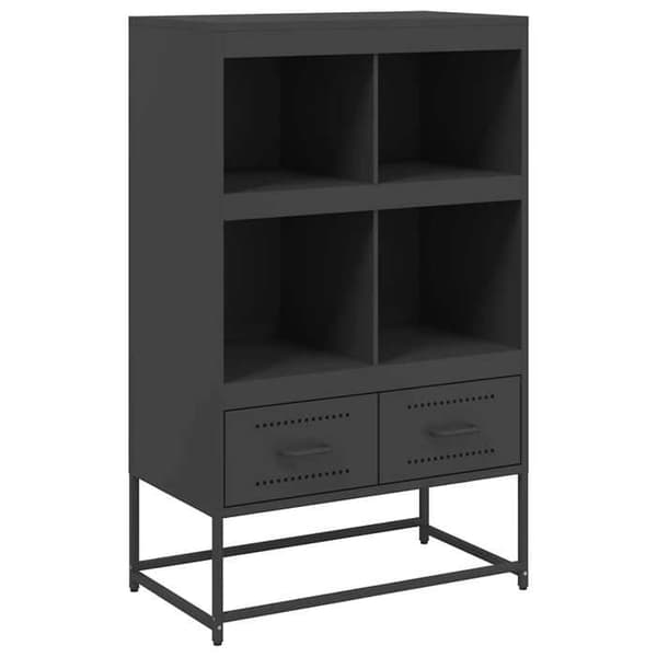 Maison Exclusive - Svart hög buffé 68x39x111,5 cm stål
