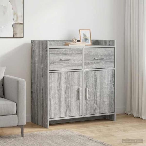 Maison Exclusive - Buffet Sonoma grå 75 x 36 x 80 cm Ingeniørtræ