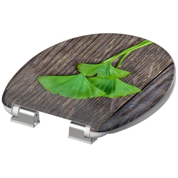 Toiletthætte - SCHÜTTE - GINKGO & WOOD - Duroplast - Blød lukning - Multifarvet Flerfärgad