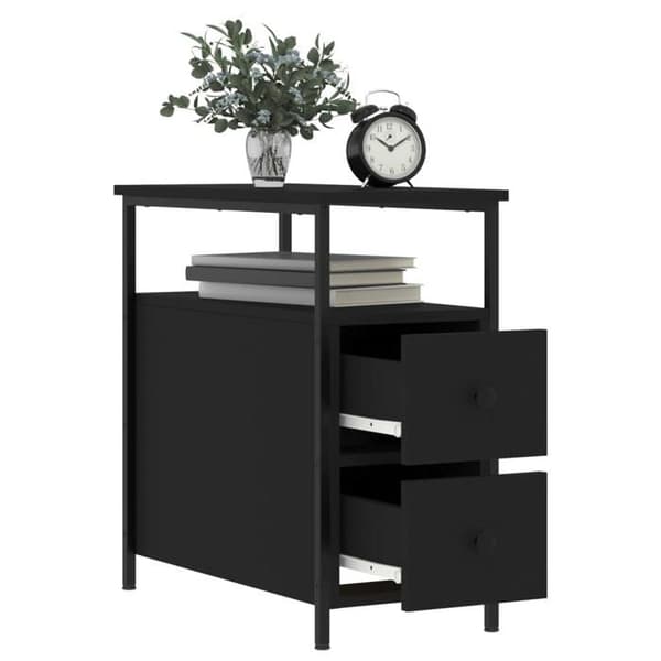 Natteskab - Eksklusiv Hus - Sort - 30x60x60 cm - Robust jernramme Sort