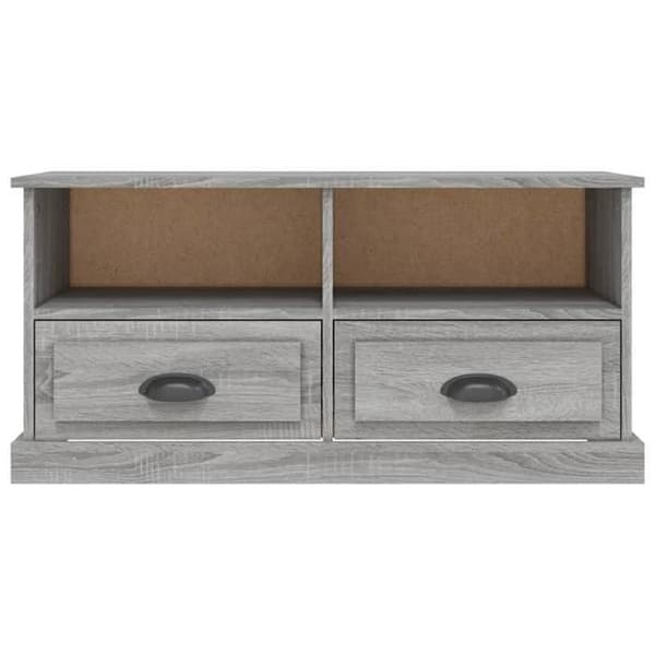 Maison Exclusive - TV-møbel sonoma grå 93x35,5x45 cm ingeniørtræ Sonoma grå