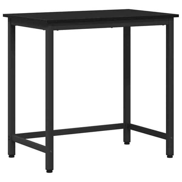 Maison Exclusive - bord Egetræ sort 100 x 50 x 76,5 cm Ingeniørtræ og stål
