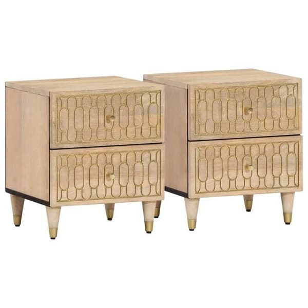 Maison Exclusive - Natborde 2 stk 40x33x46 cm Solid mango træ