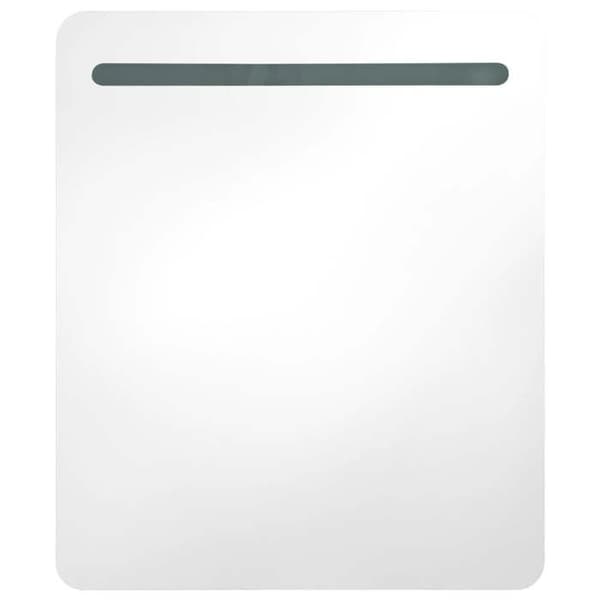 Maison Exclusive - LED-peilikaappi 68x9x80 cm Vitt och silver