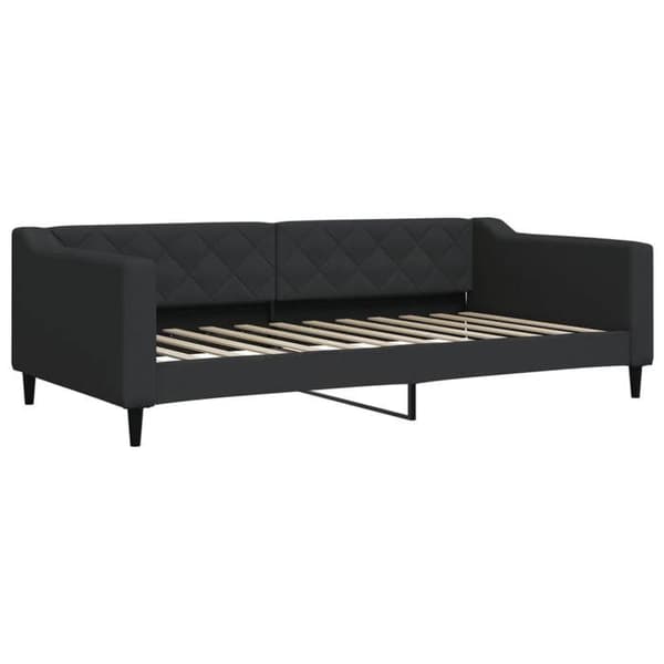 Maison Exclusive - Sängsoffa utan madrass svart 100x200 cm tyg