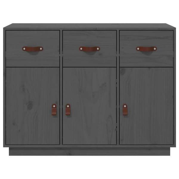 Maison Exclusive - Harmaa buffet 100x40x75 cm Massiivipuu mänty