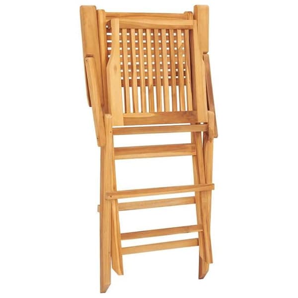 Maison Exclusive - Fällbara stolar, set om 8, 55 x 62 x 90 cm, i massivt teakträ