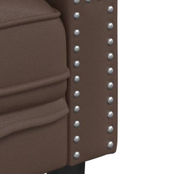 Maison Exclusive - Chesterfield sofa sæt 2 stk brun kunstlæder