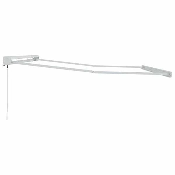 Maison Exclusive - Manuell markisram 4,5 x 3 m Vit pulverlackerad aluminium