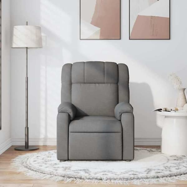 Maison Exclusive - Grått tyg lutande massagefåtölj