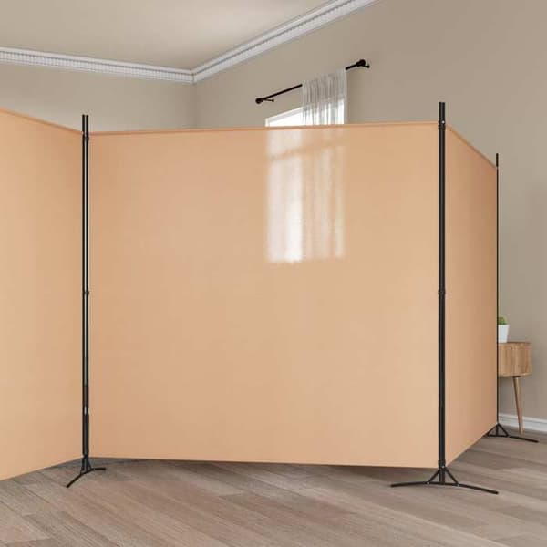 Maison Exclusive - 4-paneler Rumdeler Beige 525 x 180 cm Stof