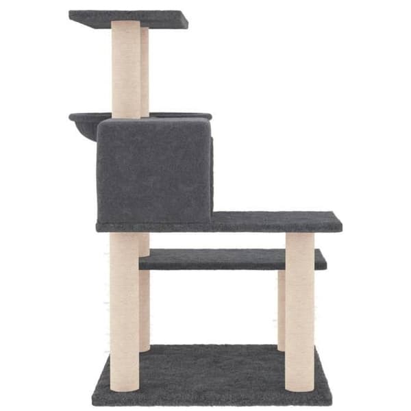 Maison Exclusive - Kattekradse med grå sisal klatretræ 82,5 cm mörkgrå
