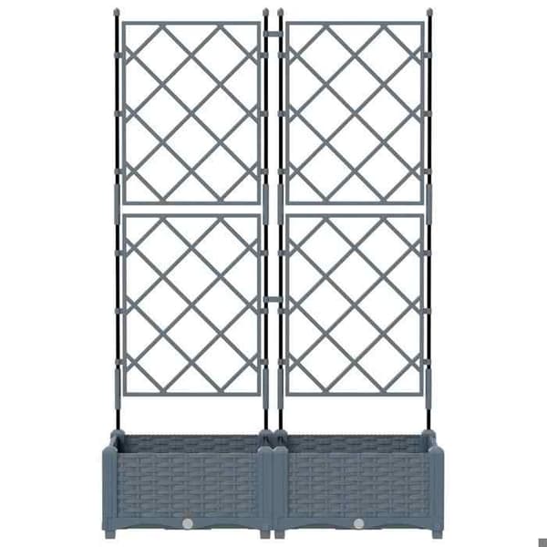 Havecache - MAISON EXCLUSIVE - 2 stk - Lys grå - PP - 80 x 40 x 125,5 cm Ljusgrått