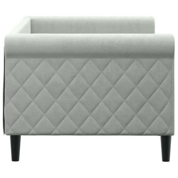 Maison Exclusive - Sängsoffa utan madrass ljusgrå 80x200 cm sammet Ljusgrått