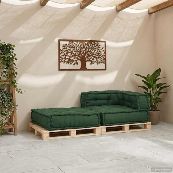 Maison Exclusive - Grön modulsoffa 70x70x54 tyg