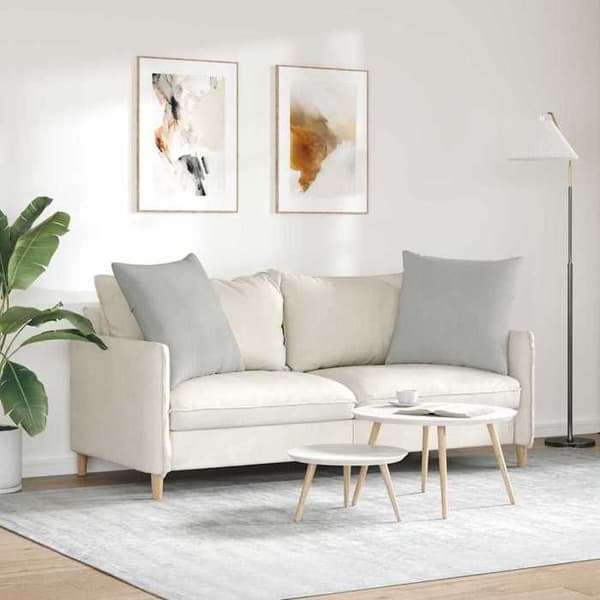 Maison Exclusive - Soffkuddar 2 st tyg Ljusgrå 80 x 80 cm