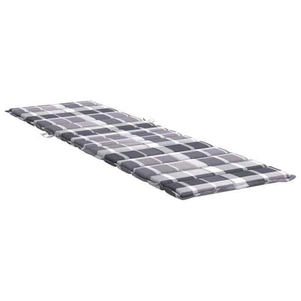 Maison Exclusive - Lang stolpude med grå tern 200x60x3 cm Grå