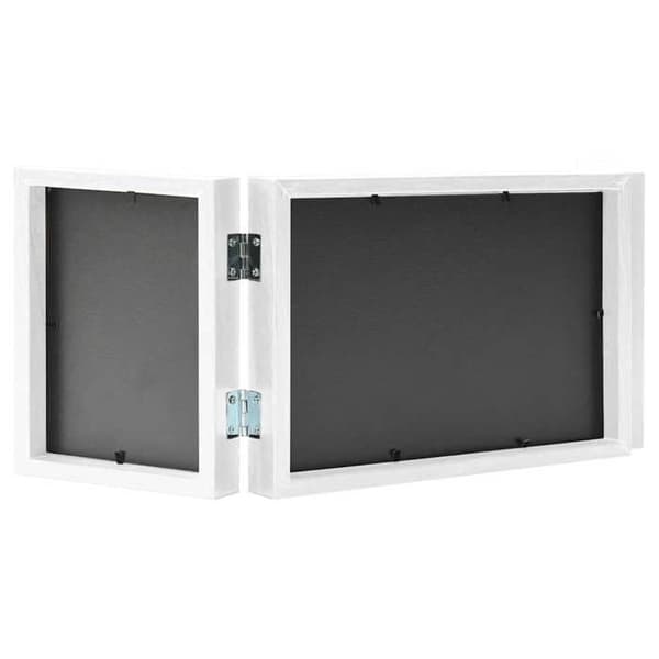 Maison Exclusive - Fällbar ram vit 28x18 cm + 2x(13x18 cm) Vit