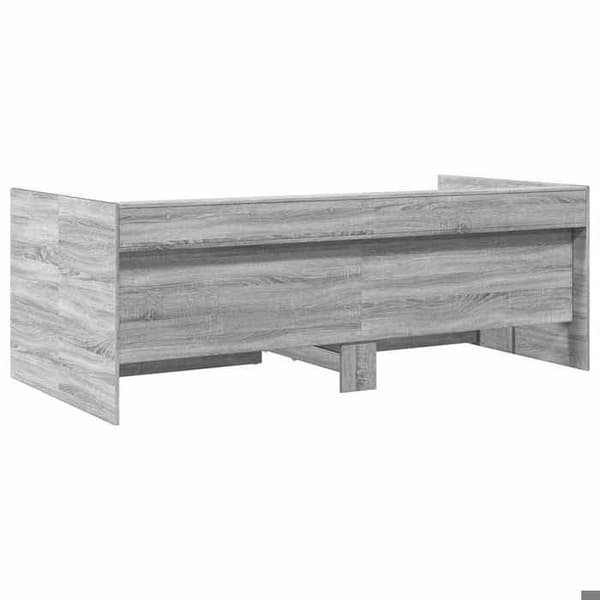 Seng i dag - EKSKLUSIV HUS - 90x200 cm - Sonoma grå - 2 skuffer - Lamelseng Sonoma grå