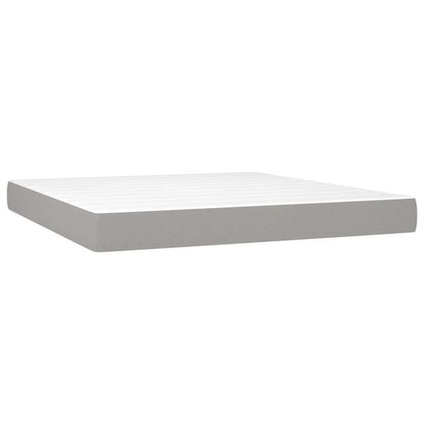 Maison Exclusive - Lamelseng madras LED Lys grå 180x200 cm Stof