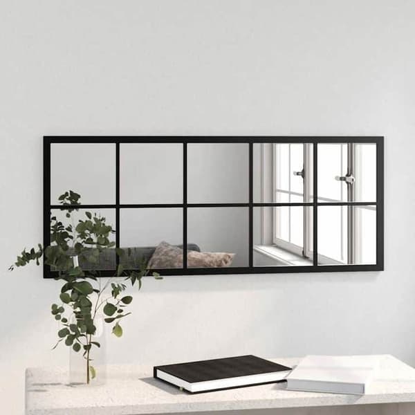 Maison Exclusive - Sort vægspejl 100x40 cm metal