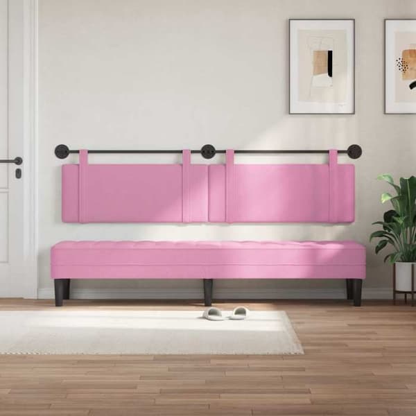 Maison Exclusive - Hängande sänggavel Rosa Tyg Ros