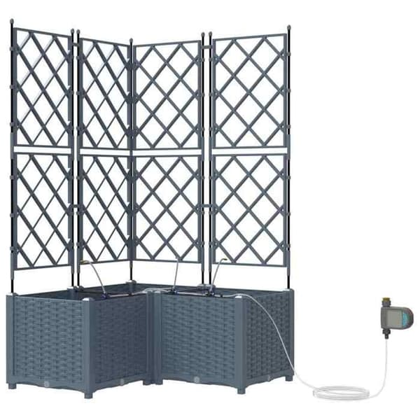 Havekrukke - MAISON EXCLUSIVE - 3 stk - Lys grå - 80 x 80 x 142 cm - Polypropylen Ljusgrått