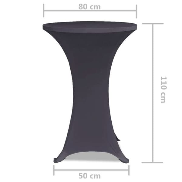 Maison Exclusive - Utsträckbar bordduk 80 cm 2 st Anthracit