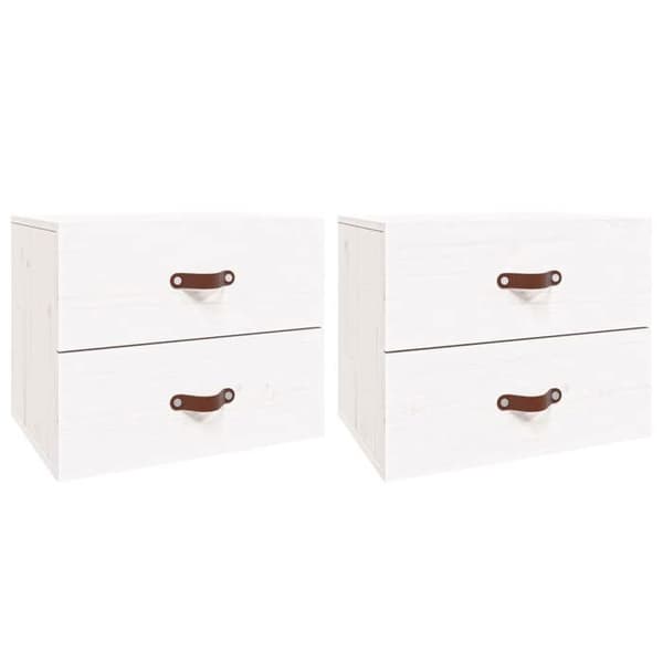 Maison Exclusive - Väggmonterade sängbord 2 st Vit 50x36x40 cm Vit