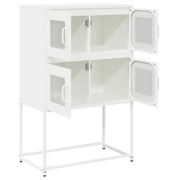Maison Exclusive - Buffé hög vit 68x39x107 cm stål