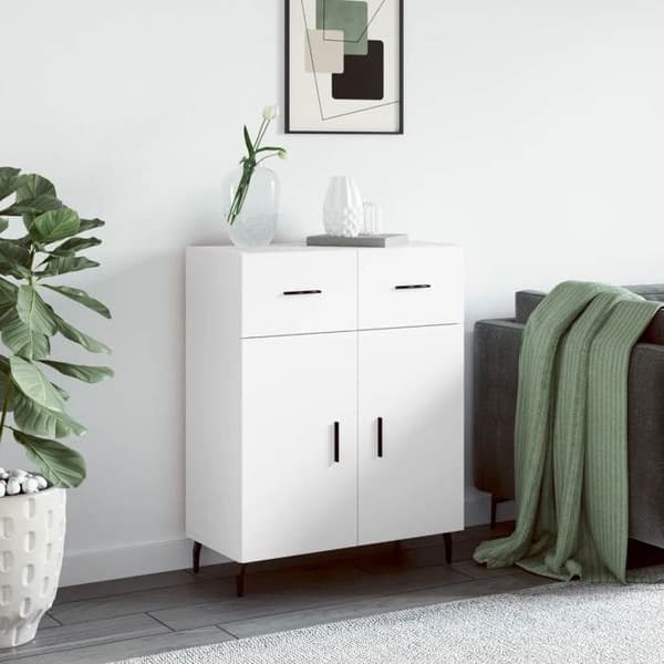 Maison Exclusive - Vit buffé 69,5x34x90 cm ingenjörsträ