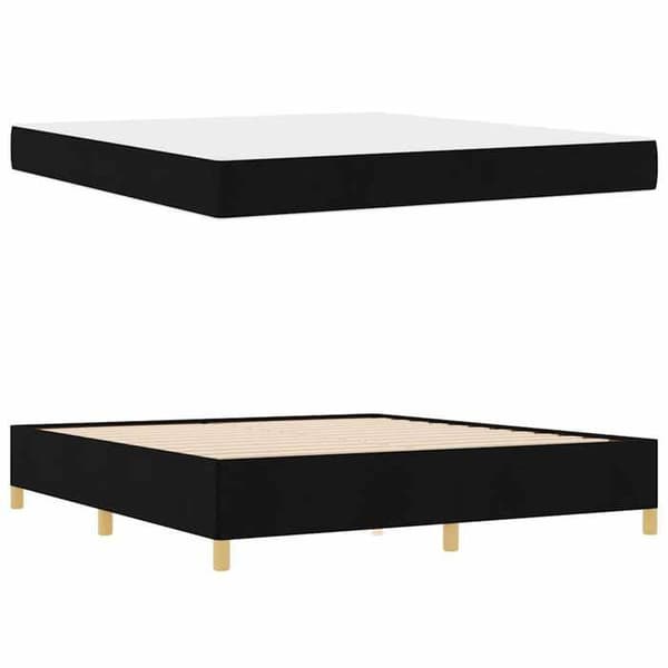 Maison Exclusive - Sängram Svart 180 x 200 cm tyg