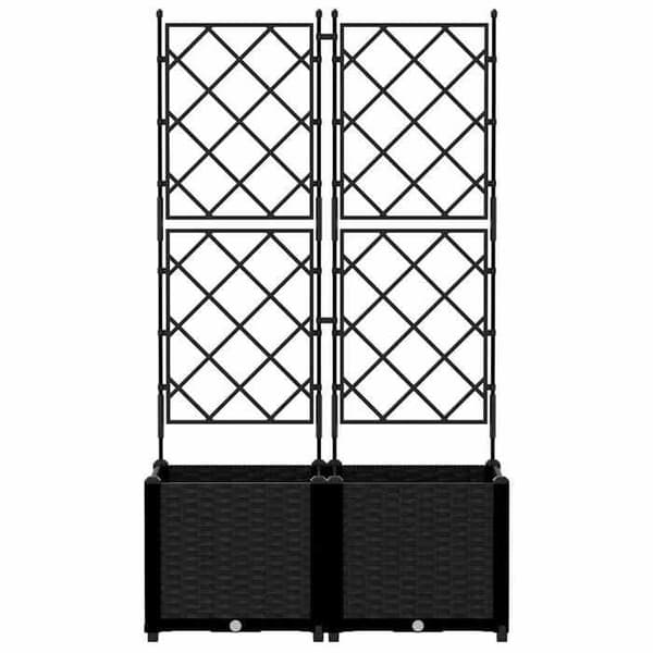 Maison Exclusive - Havekrukke 2 stk Sort 80 x 40 x 143 cm PP