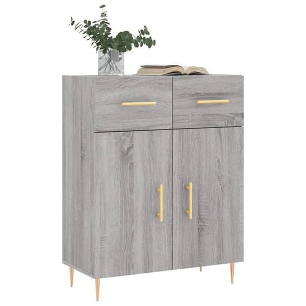 Maison Exclusive - Buffé Sonoma Grå 69,5x34x90 cm Ingenjörsträ sonoma grå