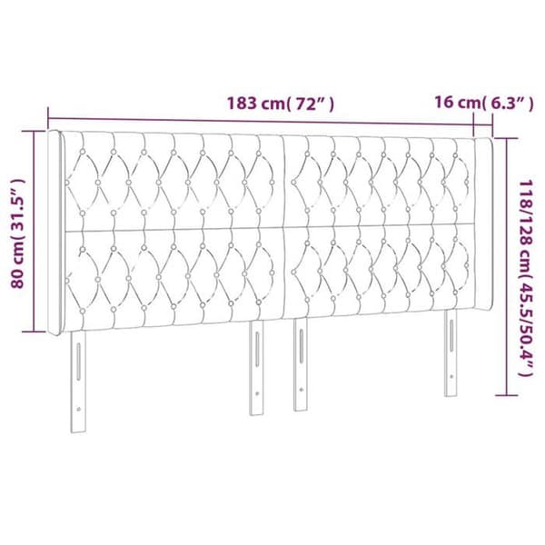Maison Exclusive - LED-päätyharso Vaaleanharmaa 183x16x118/128 cm Sametti ljusgrått