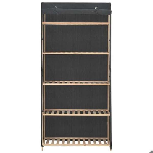 Garderobe - Eksklusiv Hus - Grå - Stof - 79 x 40 x 170 cm Grå