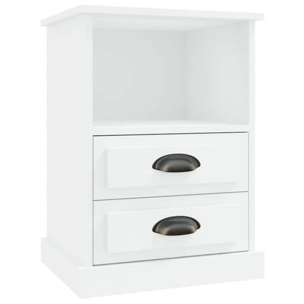Maison Exclusive - Hvid natbord 43x36x60 cm Vit