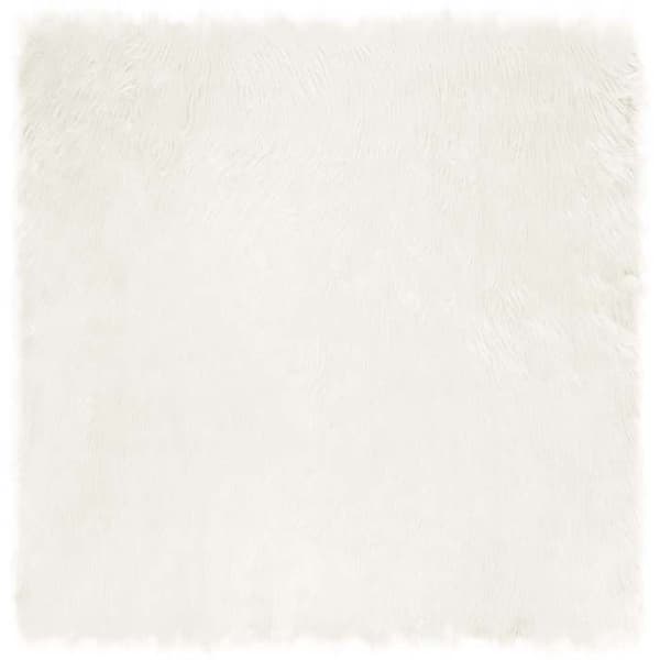 Tæppe - EKSKLUSIVT HUS - TAFALLA - Hvid - 200 x 200 cm - Polyester Vit