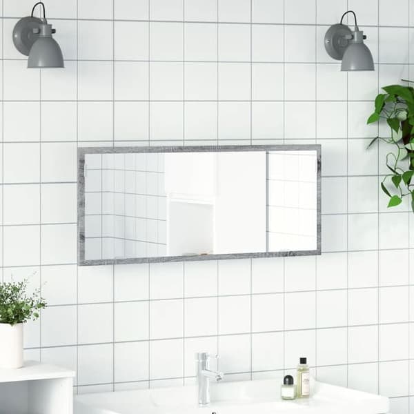 Maison Exclusive - LED-badrumsspegel sonoma grå ingenjörsträ