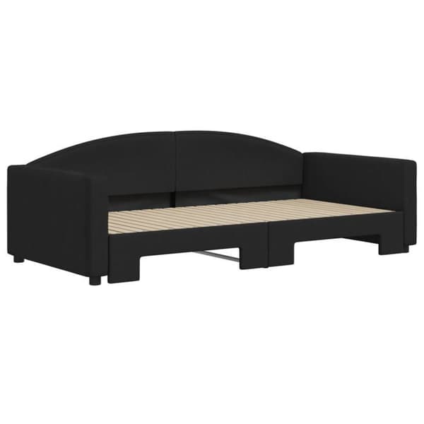 Maison Exclusive - Sovesofa med udtræk uden madras sort 100x200 cm