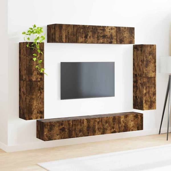 Maison Exclusive - TV-møbel 8 stk Røget eg