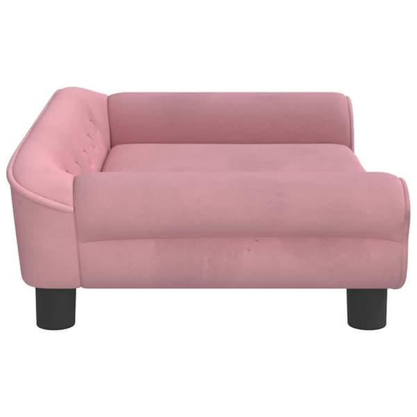 Maison Exclusive - Koiran sänky vaaleanpunainen 70x48x22 cm sametti rosa