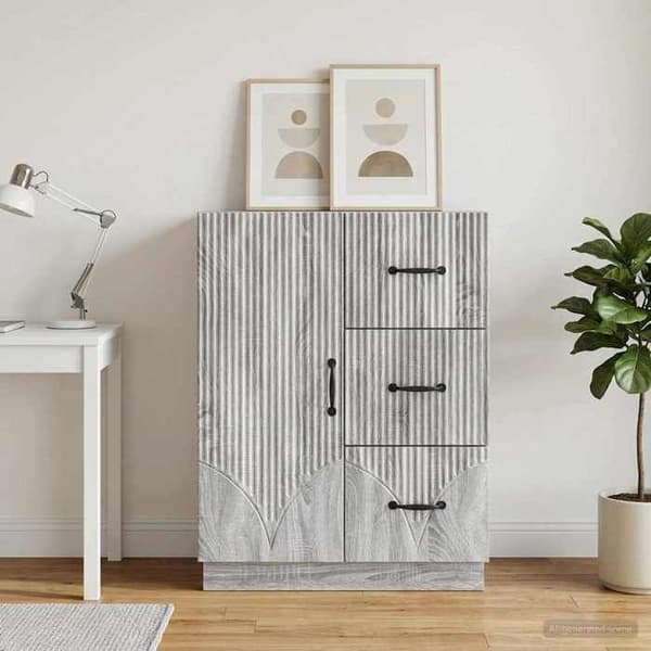 Maison Exclusive - Buffé Sonoma grå 66 x 34,5 x 87 cm Ingenjörsträ