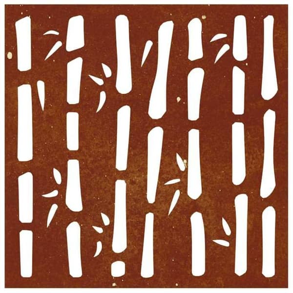 Maison Exclusive - Seinätuote puutarhaan 55x55 cm corten-teräksestä, bambu-design