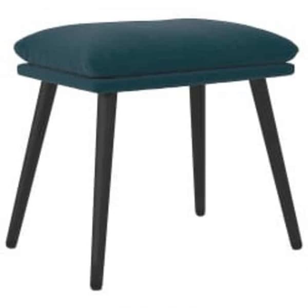 Fåtöljer & Relaxfåtöljer - MAISON EXCLUSIVE - Avslappningsstol - Blå sammet - Metallram - Fotpall Blå